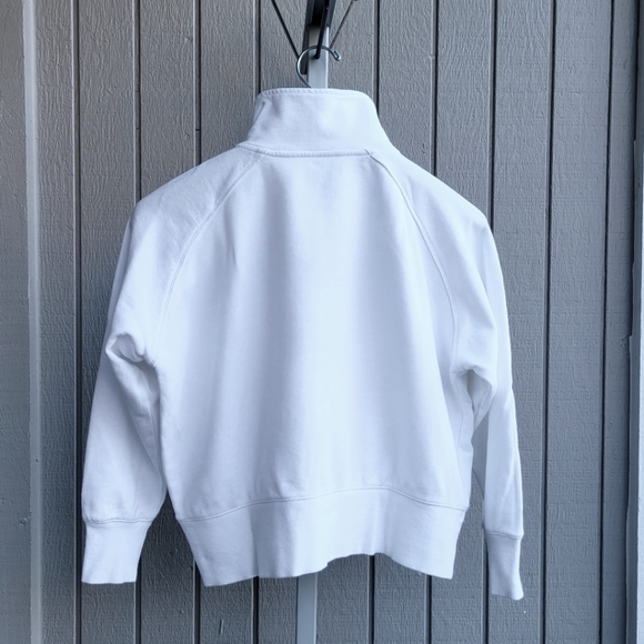 Sport 1/4 Zip Mock Neck Wide Sweatshirt EUC Women's Medium White | SKYR - Picture 6 of 9